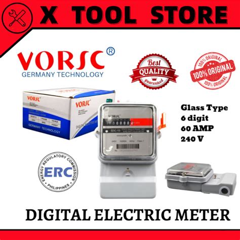 Vorsc Electrical Submeter Digital/LCD 60AMP Glass Watt Meter .